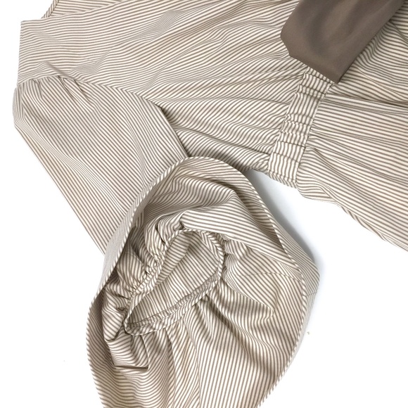 BCBG MAXAZRIA Sand Stripe Bell Sleeve Dress XXS - Picture 9 of 13